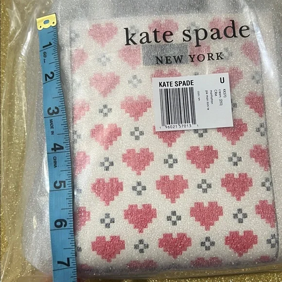 NIB Kate Spade Manhattan Pixel Hearts Saffiano Leather Mini Tote